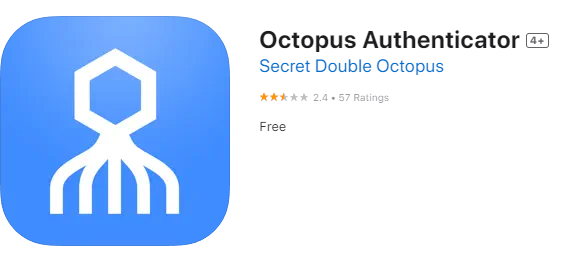 Screenshot of Octopus Authenticator on App Store