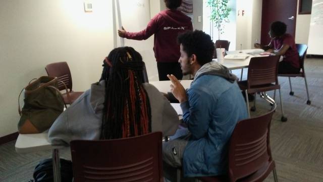 Students receiving tutoring in the TAN Center
