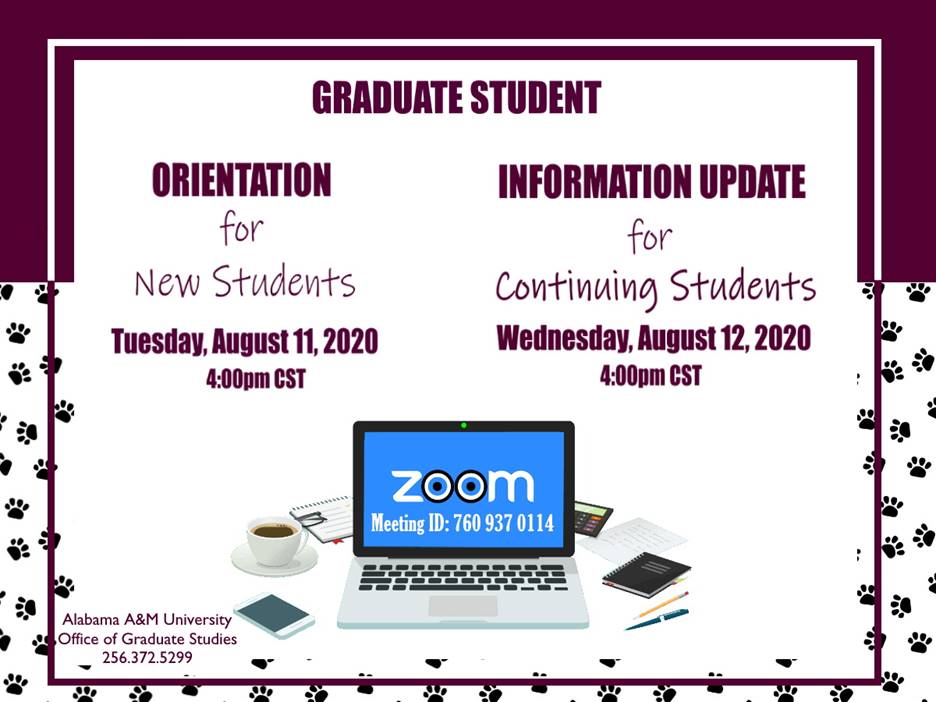 Graduate Studies Fall 2020 Orientation