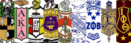 Collage of the logos of the Divine Nine NPHC organizations
